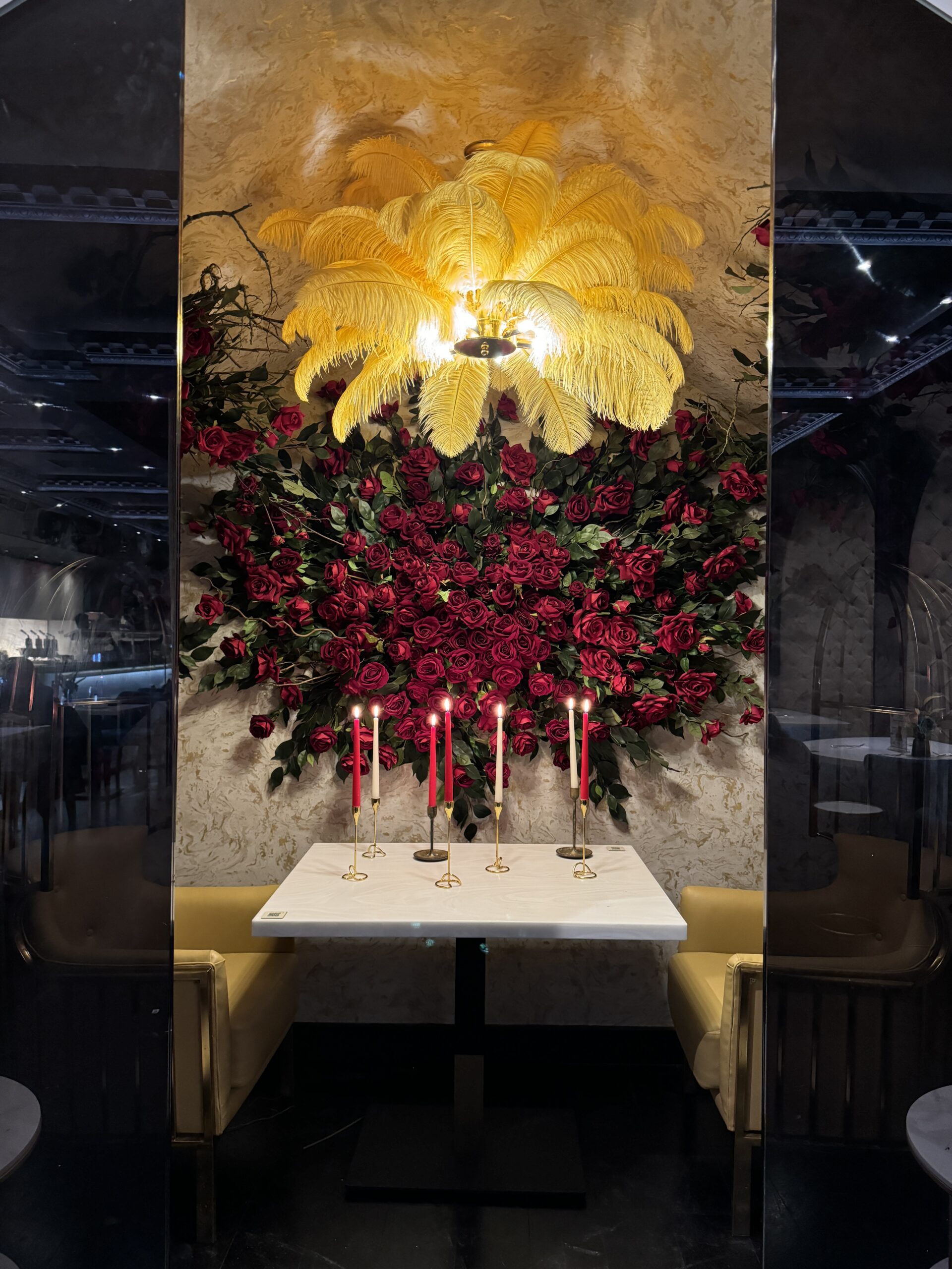 Marry me setup with flower decor