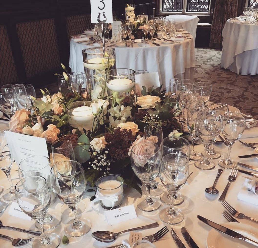 Wedding day table decoration