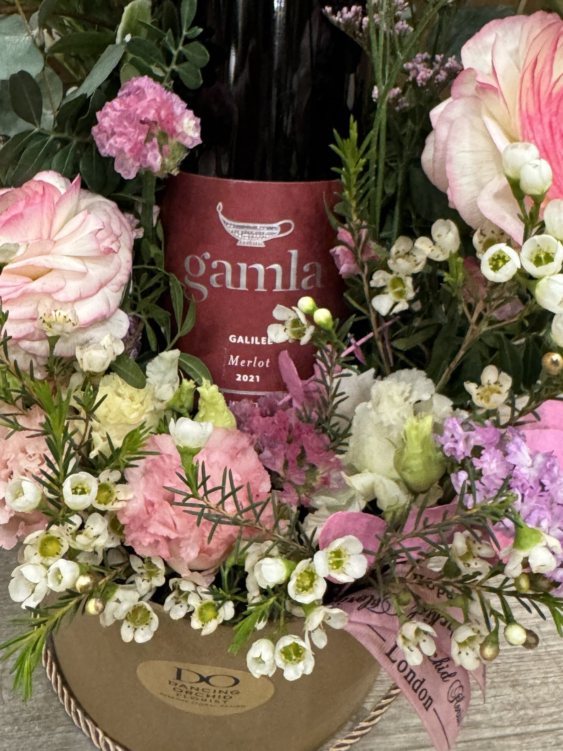 Pesach Floral & Wine Hatbox - Image 2